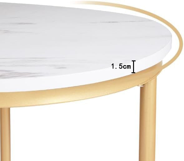 Set of 2 Coffee Tables for Living Room, Side Table Set, Living Room Table, Bedside Table, Plant Table with Metal Frame, Easy Assembly