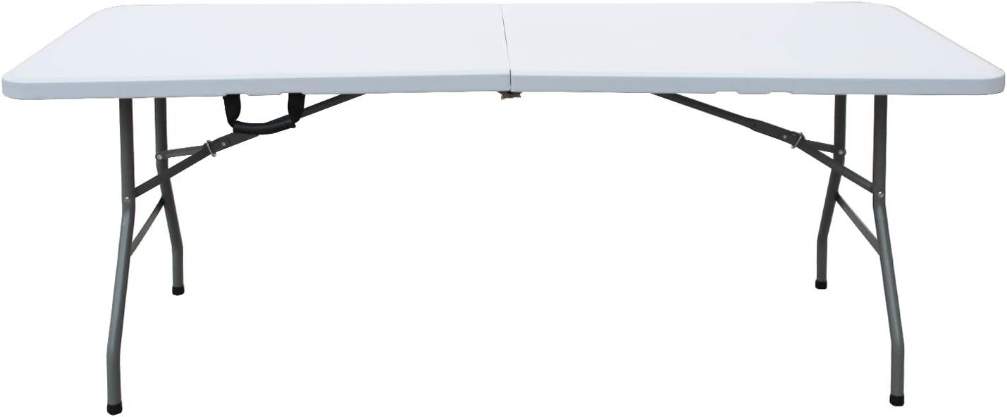 HP-180CZ-SH-01 Folding Garden Table Aluminium Camping Table No Assembly and Easy to Carry 180 x 74 cm