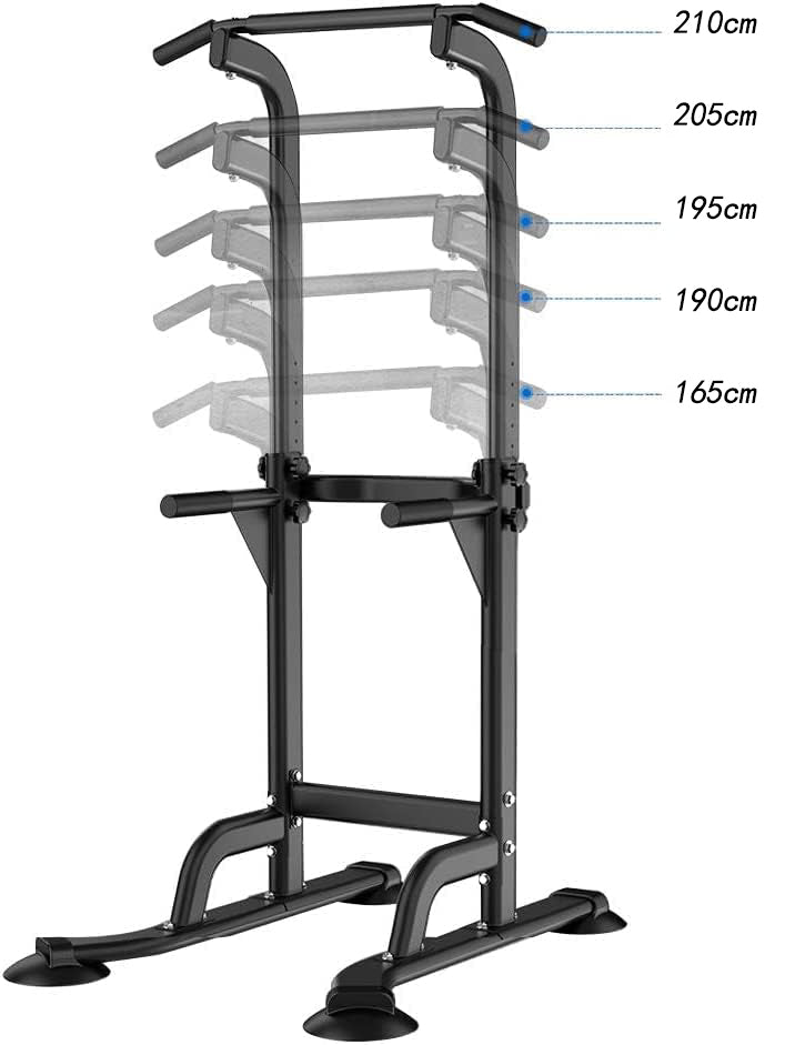 Pull-Up Bar Power Tower Exercise Euipment for Home Gym Dip Station Height Adjustable Fitness Strength Training Dip Stations