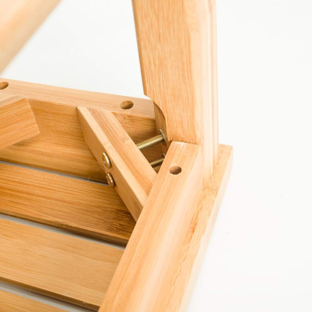KS-HSJ-04-SH Bathroom Stool Shower Stool Non-Slip Waterproof 2 Levels 47.5 x 26 x 44.5 cm