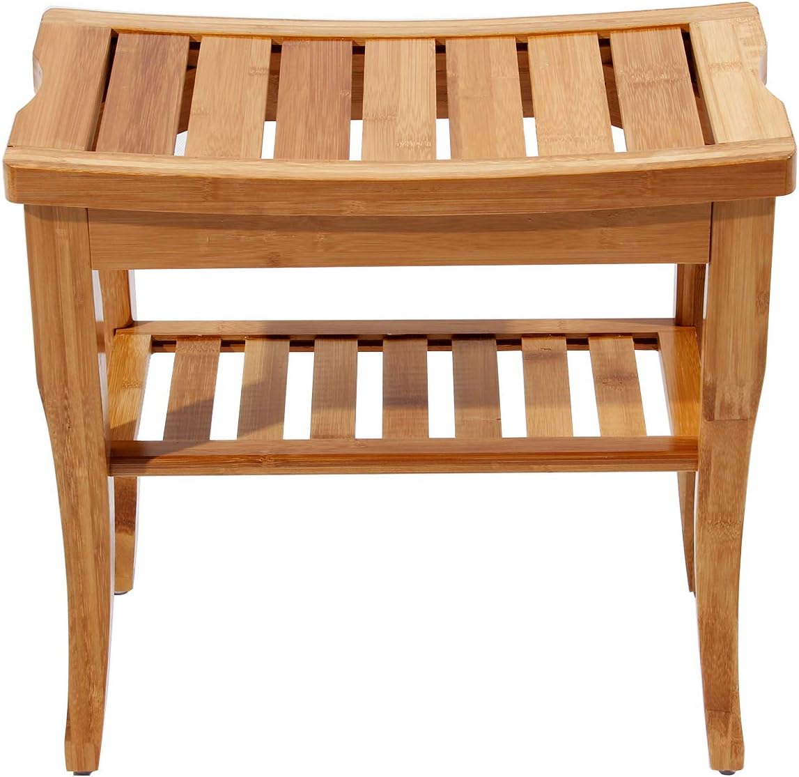 KS-HSJ-04-SH Bathroom Stool Shower Stool Non-Slip Waterproof 2 Levels 47.5 x 26 x 44.5 cm
