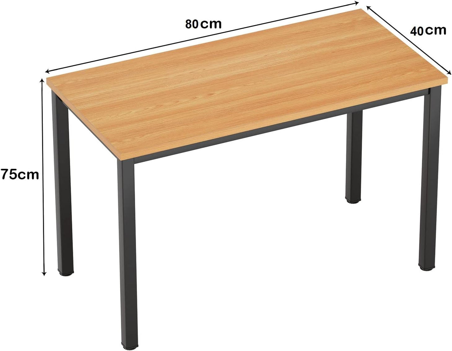 Computer Desk, 80 x 40 x 75 cm, PC Desk, Office Desk, Workstation for Home Office, Use Desk, Dining Table, Conference Table, AC3BB-8040-SH