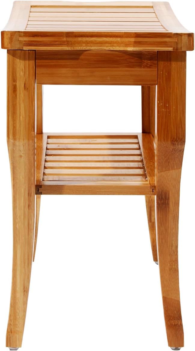 KS-HSJ-04-SH Bathroom Stool Shower Stool Non-Slip Waterproof 2 Levels 47.5 x 26 x 44.5 cm