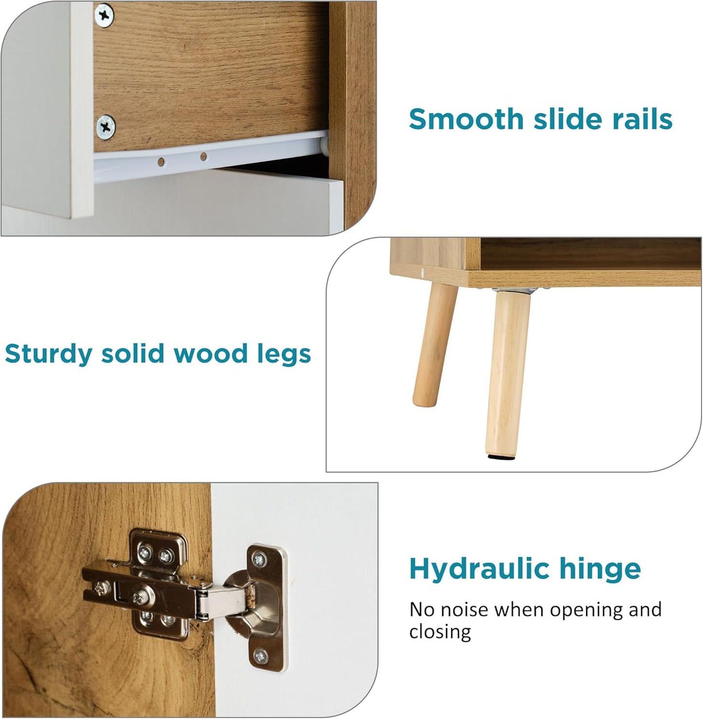 Wardrobe Set, Hallway Coat Rack with Padded Storage Bench, Shoe Cabinet with Pegboard, 4 Hooks for Hallway, Entrance Area, 100 x 35 x 180 cm (Teak White)