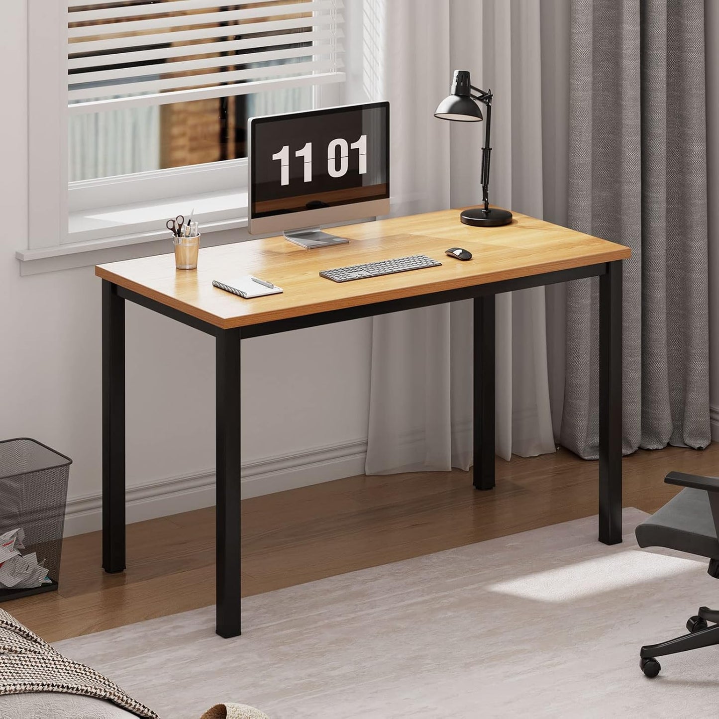 Computer Desk, 80 x 40 x 75 cm, PC Desk, Office Desk, Workstation for Home Office, Use Desk, Dining Table, Conference Table, AC3BB-8040-SH