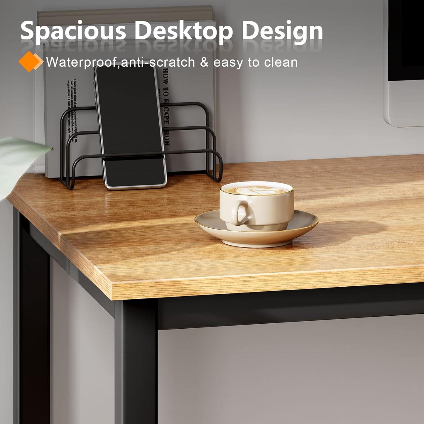 Computer Desk, 80 x 40 x 75 cm, PC Desk, Office Desk, Workstation for Home Office, Use Desk, Dining Table, Conference Table, AC3BB-8040-SH
