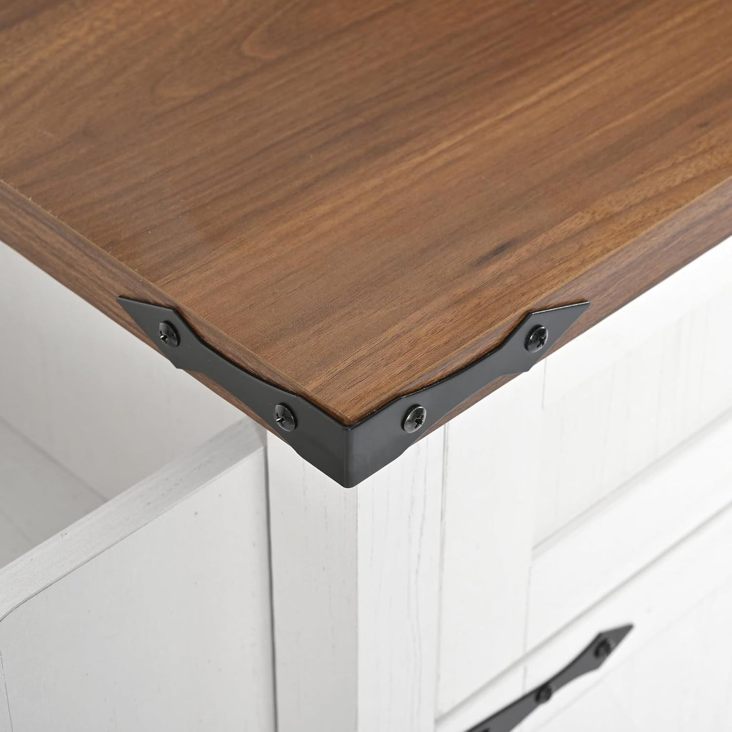Kitchen Island Serving Trolley with Extendable Worktop, Movable Kitchen Cabinet, Kitchen Trolley, Kitchen Island Trolley, Dining Trolley with 2 Drawers and 4 Doors