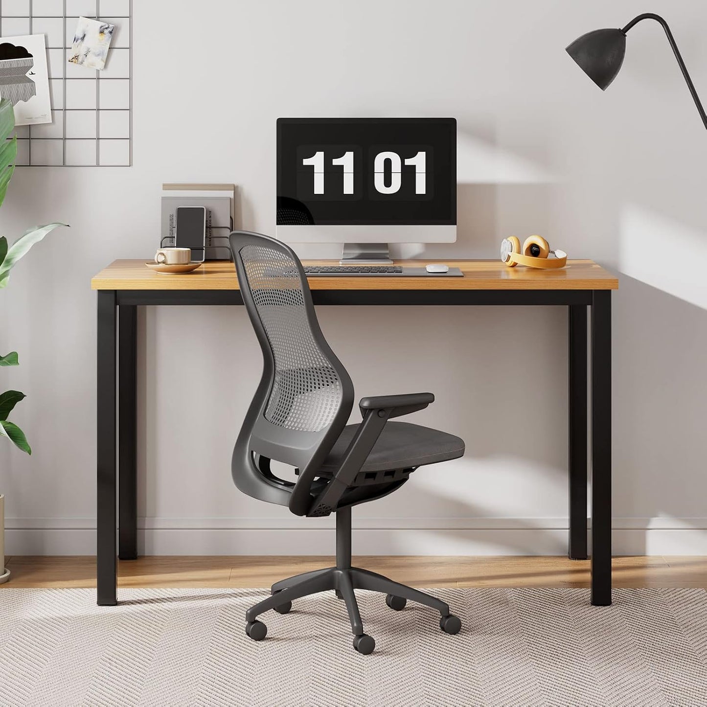 Computer Desk, 80 x 40 x 75 cm, PC Desk, Office Desk, Workstation for Home Office, Use Desk, Dining Table, Conference Table, AC3BB-8040-SH