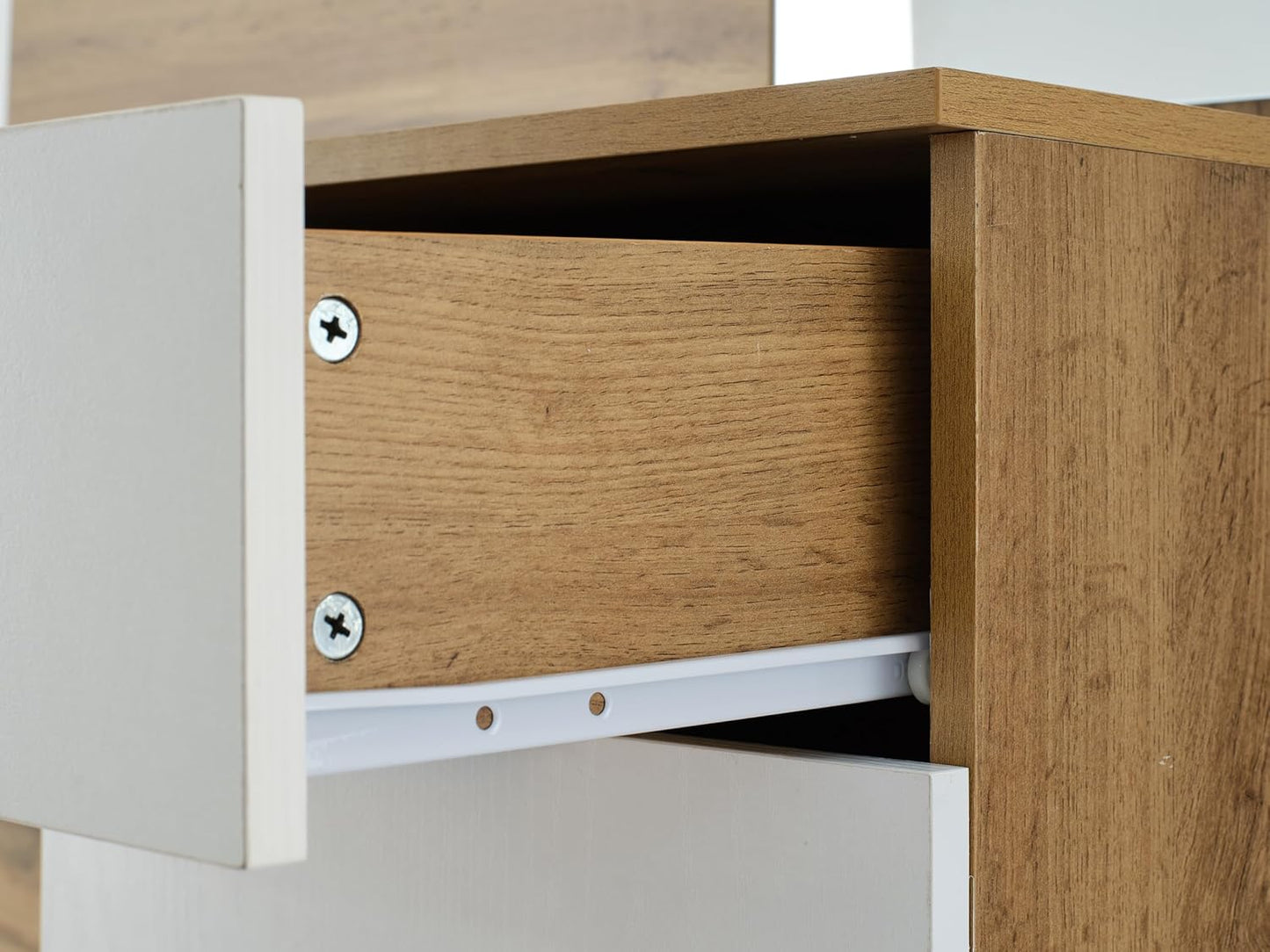 Wardrobe Set, Hallway Coat Rack with Padded Storage Bench, Shoe Cabinet with Pegboard, 4 Hooks for Hallway, Entrance Area, 100 x 35 x 180 cm (Teak White)