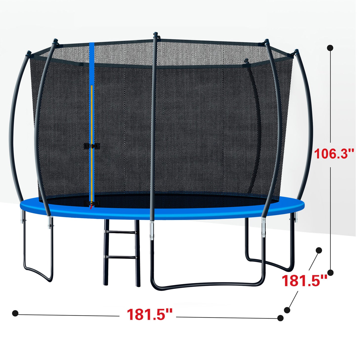 Soges 1400LBS 14FT Trampoline for Kids and Adults,Trampoline with Enclosure,Recreational Trampoline with Ladder, Outdoor Heavy Duty Trampoline ASTM Approved Round Trampoline Capacity for 6-7 Kids