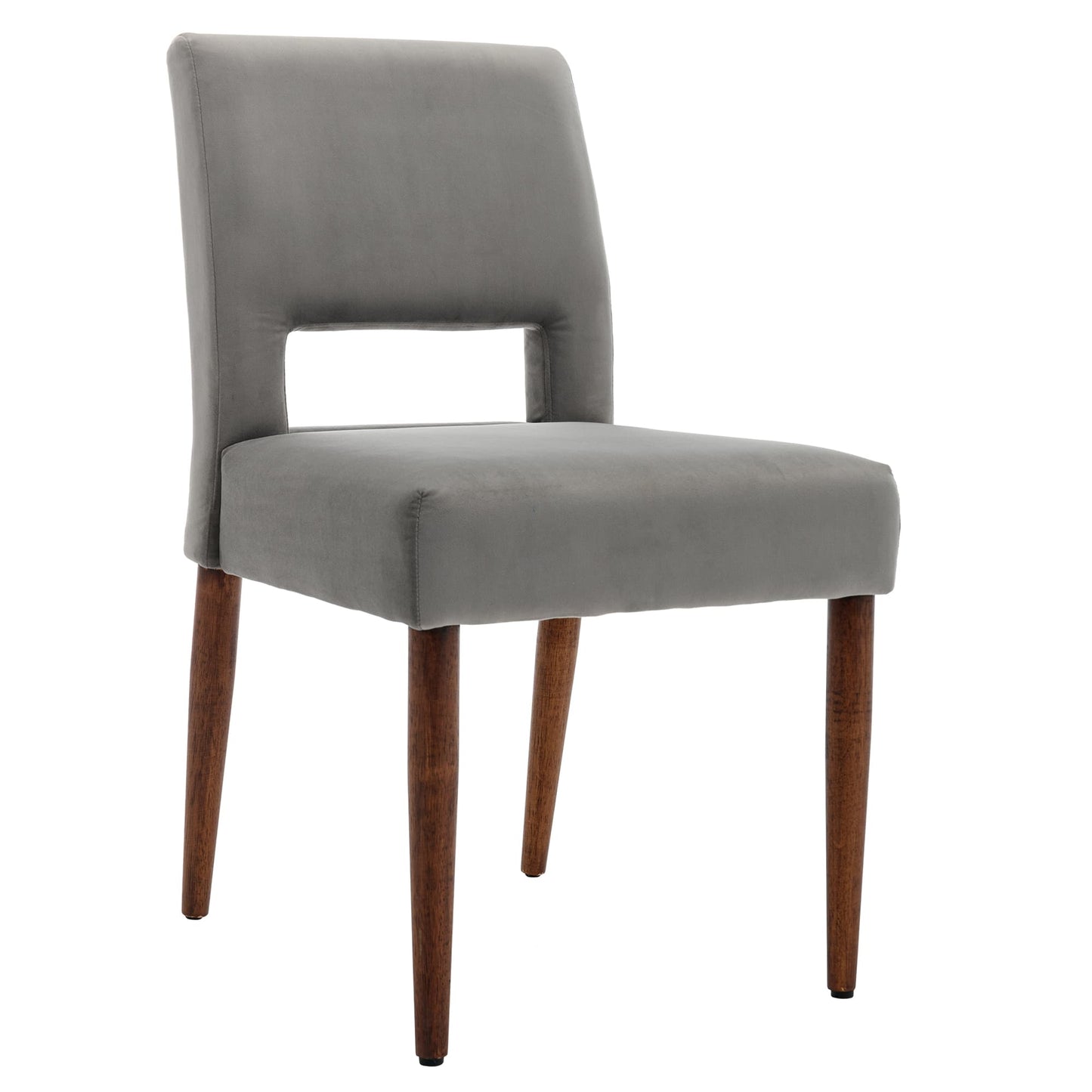 SogesPower Accent Chairs Set of 2, Velvet Chairs with Solid Wood and Upholstered- Grey