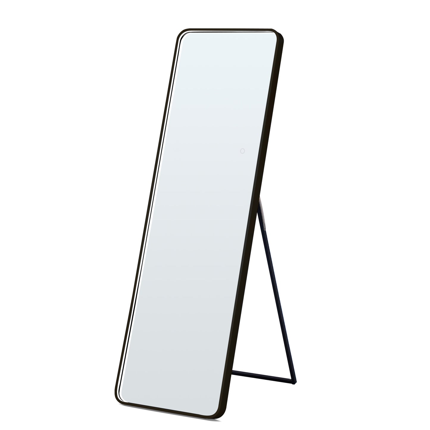 Soges Premium Full-Length Dressing Mirror with Floor Stand, Built-in LED Lights Black