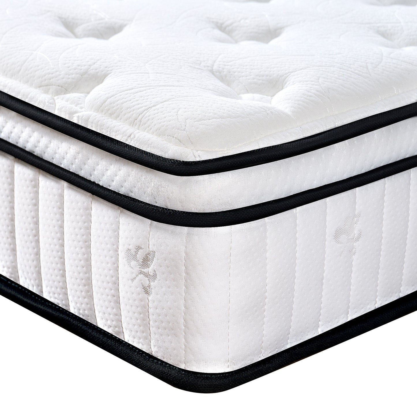 SogesPower 10inches Thickness Hybrid Mattress Gel Memory Foam- Queen, White