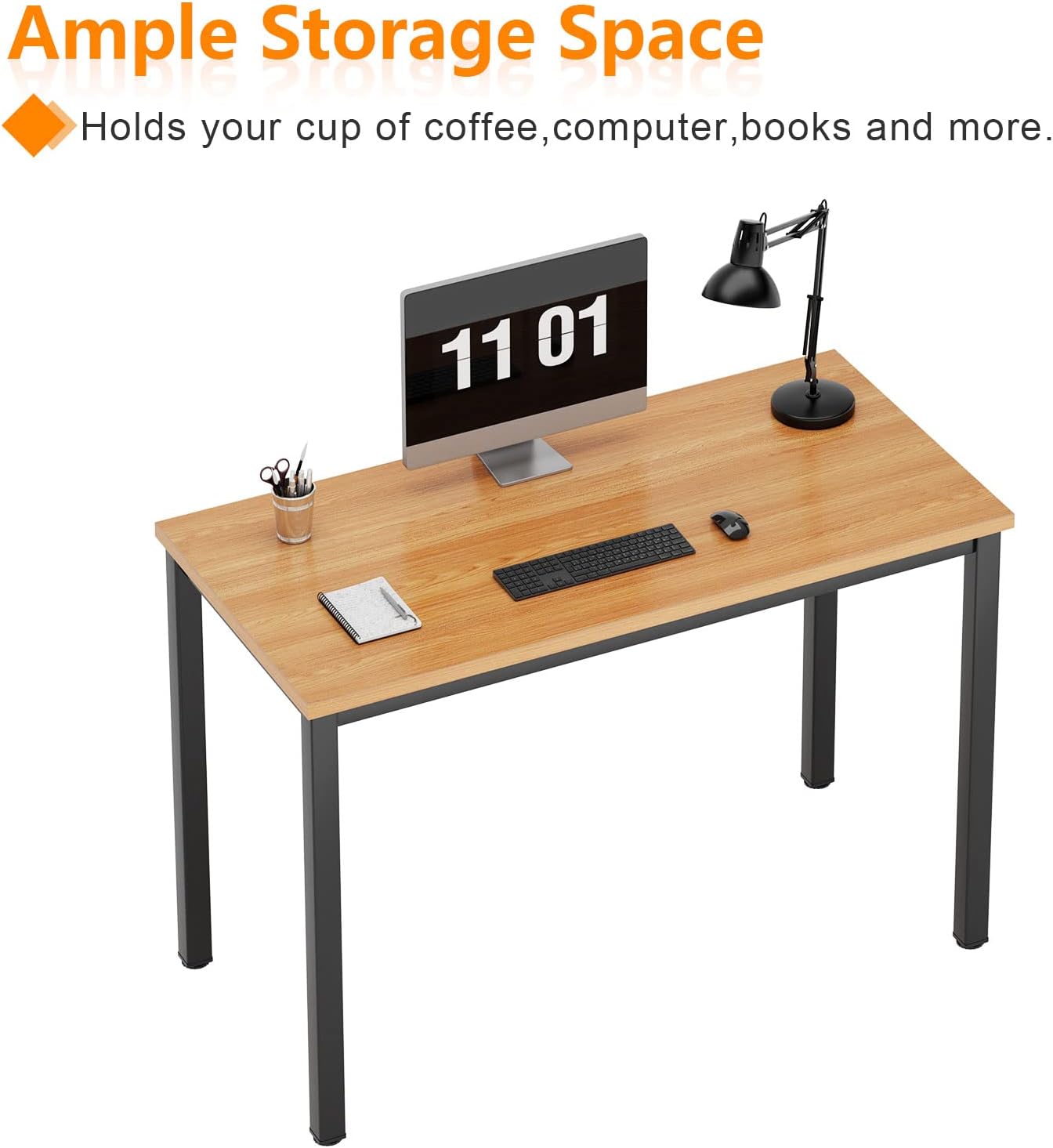 Computer Desk, 80 x 40 x 75 cm, PC Desk, Office Desk, Workstation for Home Office, Use Desk, Dining Table, Conference Table, AC3BB-8040-SH