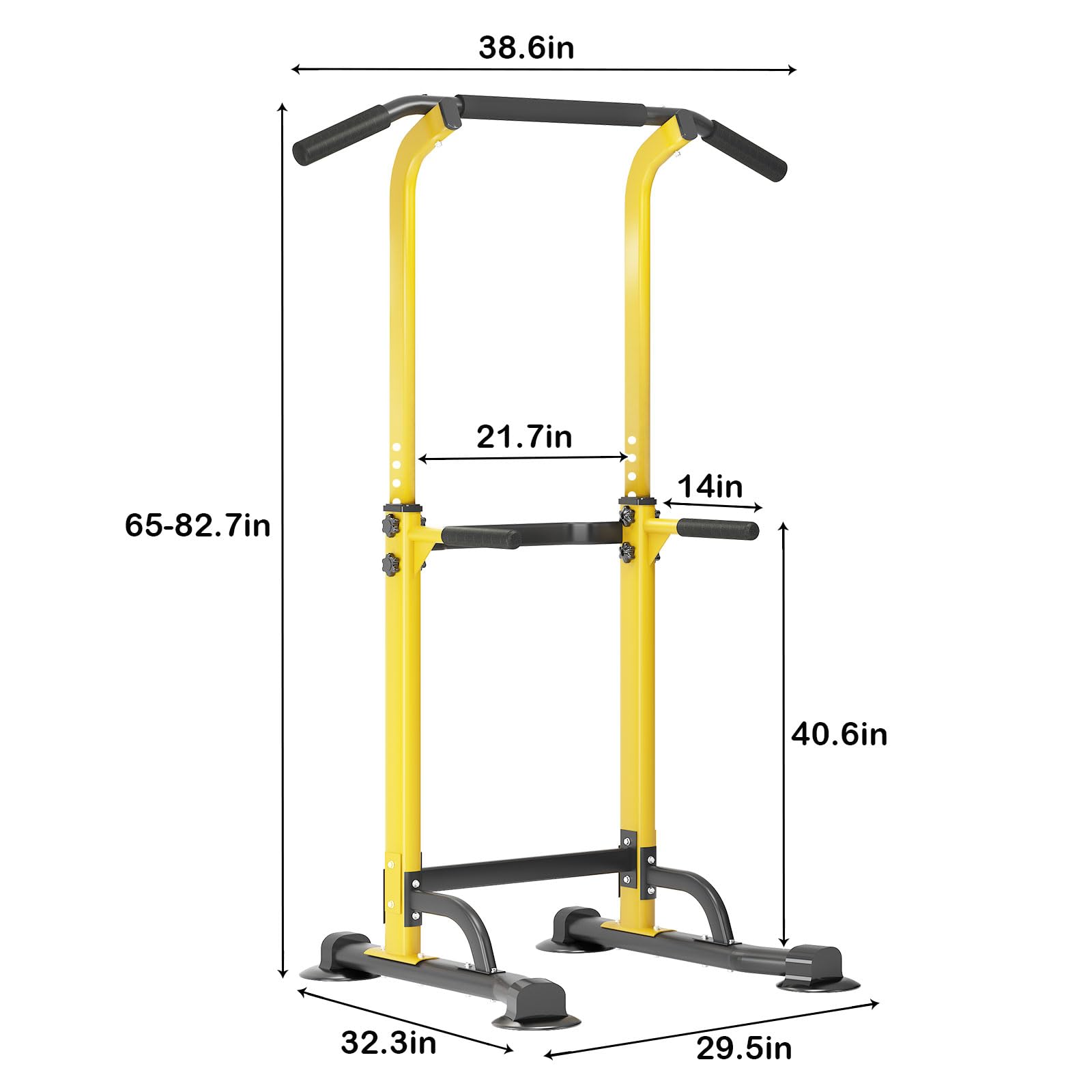 soges Power Tower Height Adjustable Pull Up Bar Station Dip Station  Multi-Function Home Gym Equipment Fitness Workout Equipment,  40JYPSPSBB005-P-CA