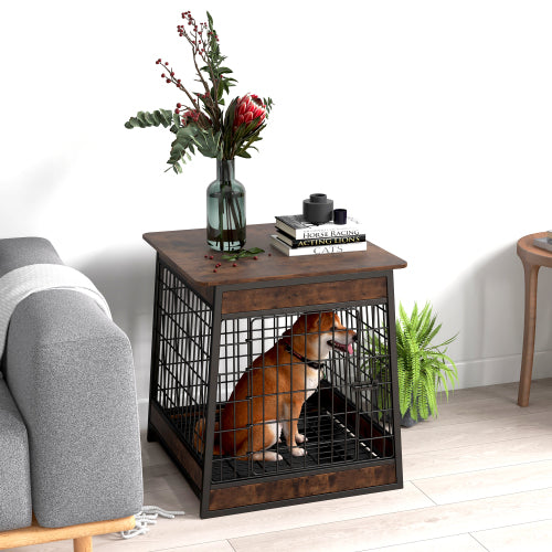 Soges Furniture style dog cage, wooden dog cage, side cabinet dog crate