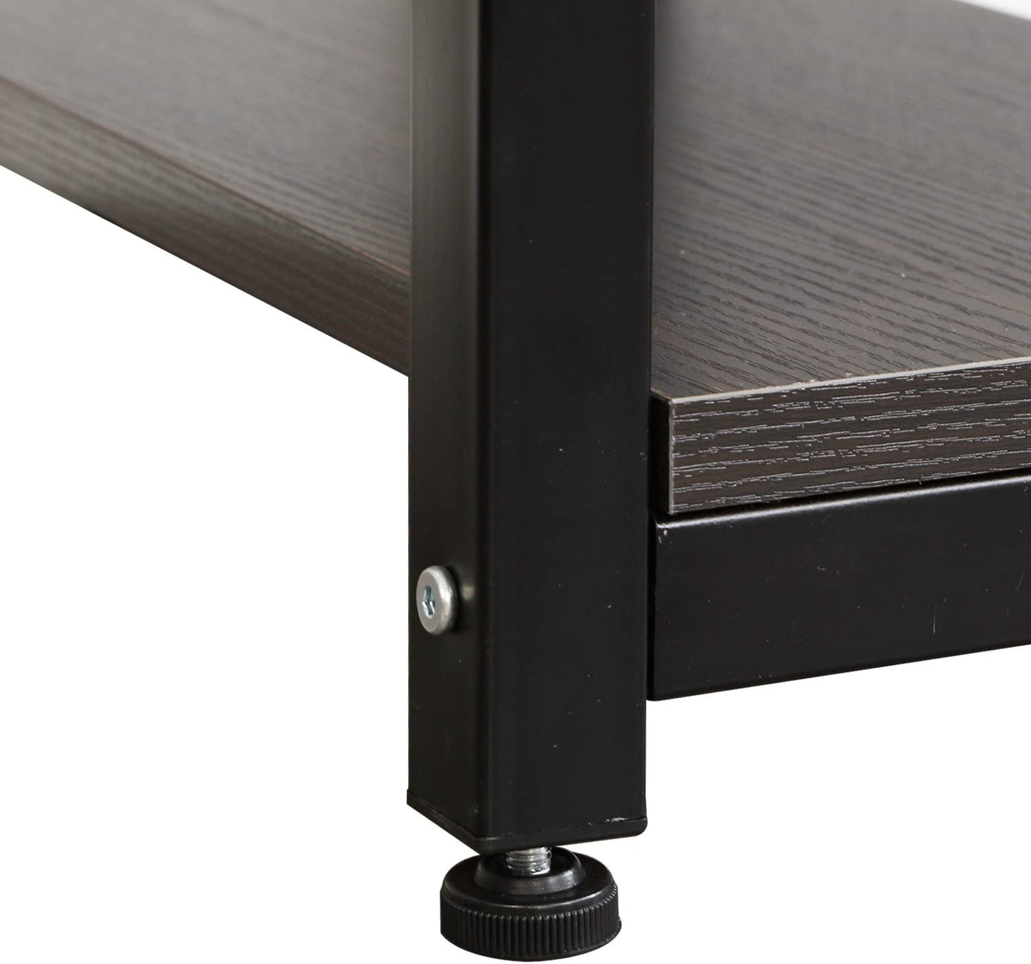 SogesPower 55" Office Desk with Storage Shelves Morden Style- Black