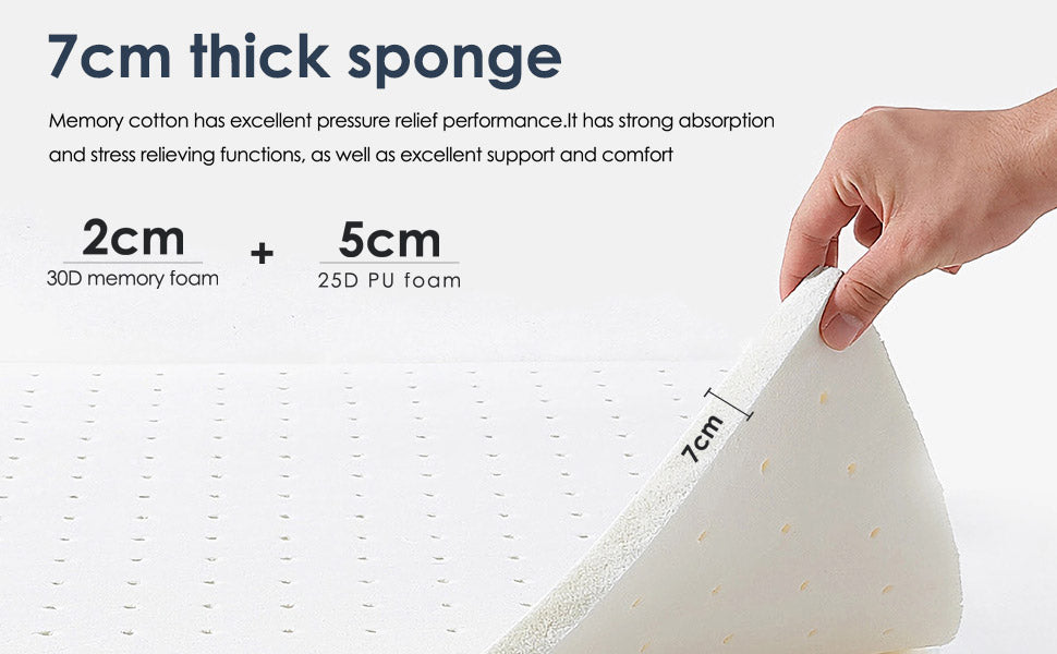 2.8'' Thickness Mattress-2-Layer Topper, Plush Feel, Cooling and Pressure Relieving, More Convenient With Packaging, Multiple Size