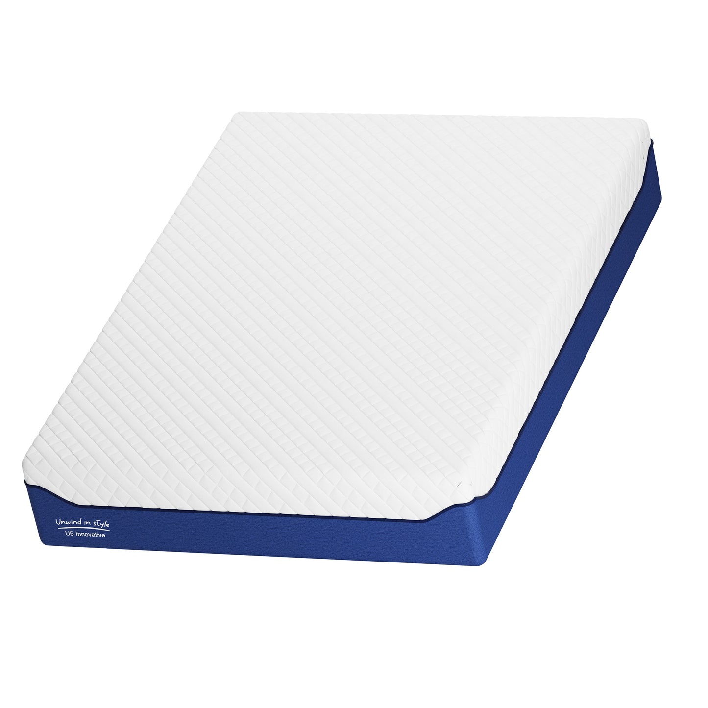 SogesPower 14inches Thickness Hybrid Mattress Gel Memory Foam- Queen， White+Blue