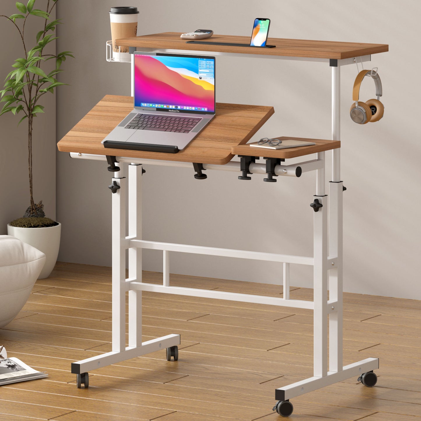 SogesPower Multifunctional Height Adjustable Computer&Writing Desk