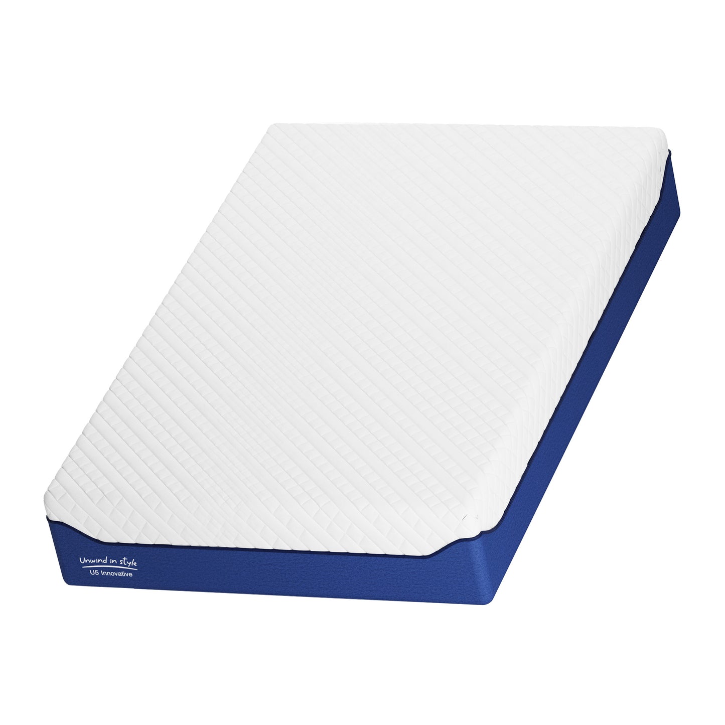 SogesPower 14inches Thickness Hybrid Mattress Gel Memory Foam- Twin, White+Blue