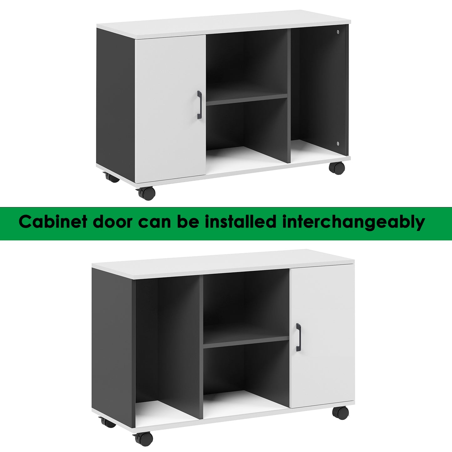 Soges Lockable File Cabinet Locker, Removable with Locking Wheel, for Office, Study, Living Room, 154-pound File Cabinet