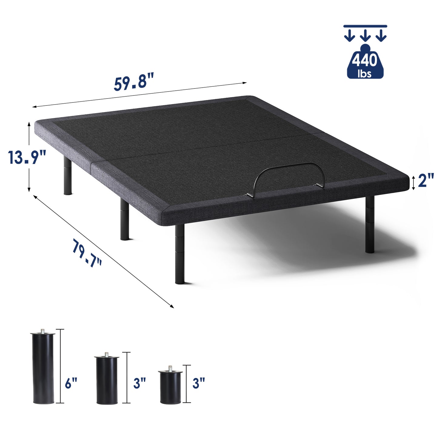 SogesPower Queen Size Adjustable Bed Base: Massage,USB Ports, Nightlight & More