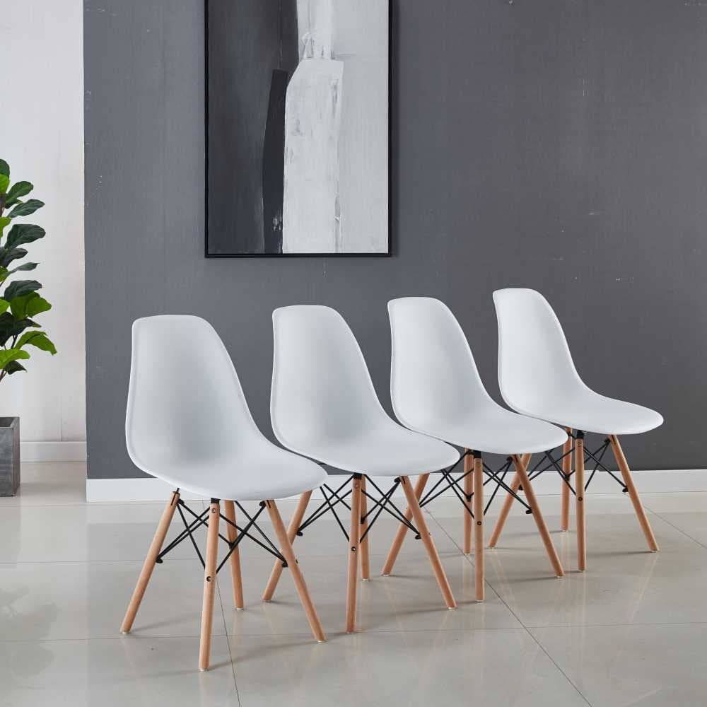 SogesPower Simplicity Dining Chair Set of 4- White