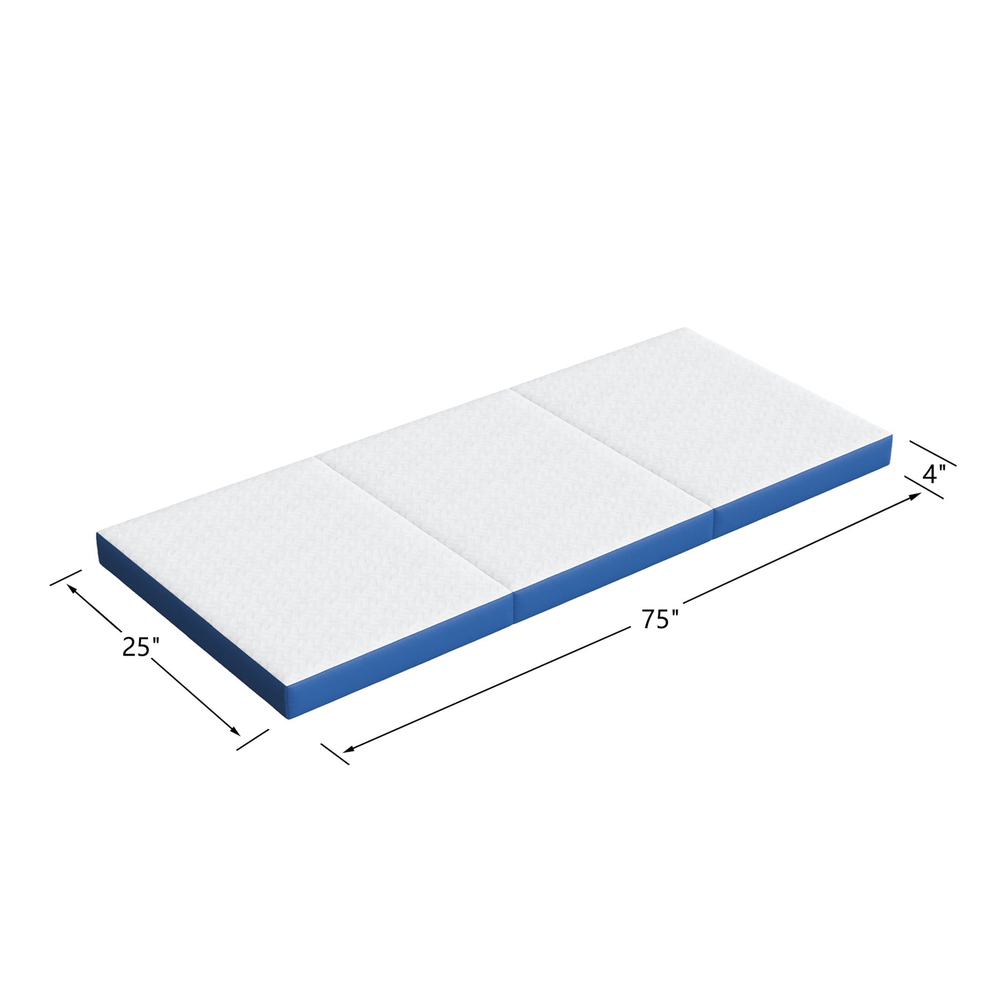 Tri-Fold Memory Foam Mattress, Multiple Size Folding Mattress with Collapsible and Washable Cover, Travel and Guest Mat